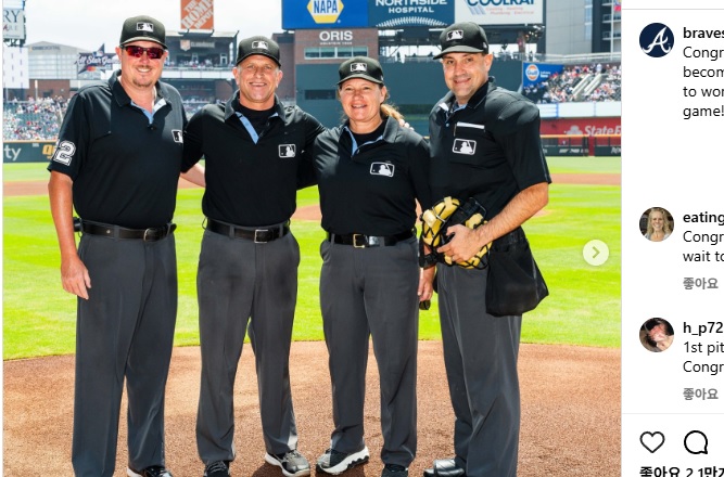 야구 한일전 여성 심판 젠파월 인스타그램